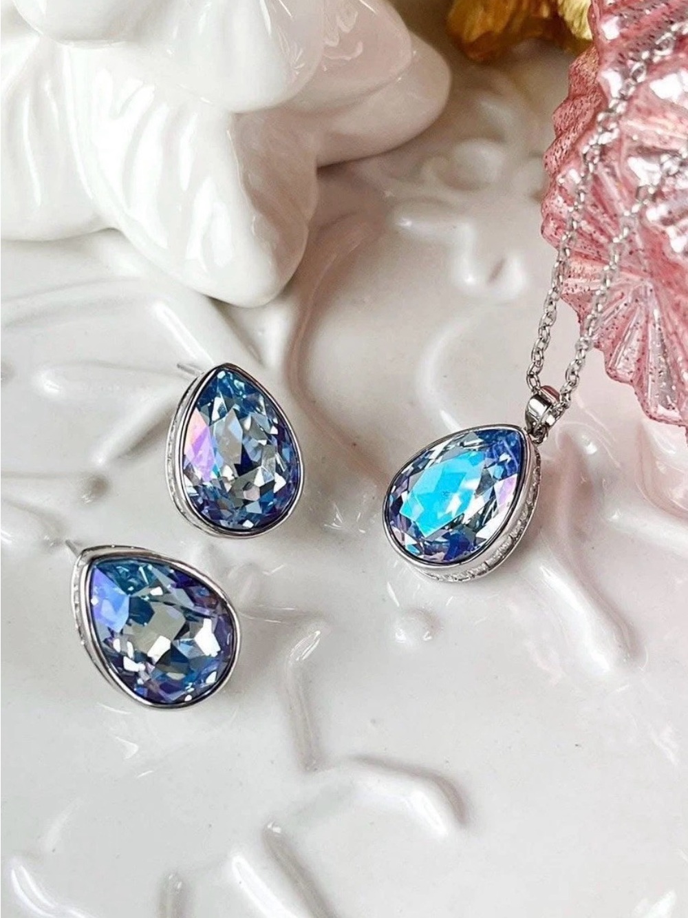Park Lane Snowfall Necklace & Earring Set